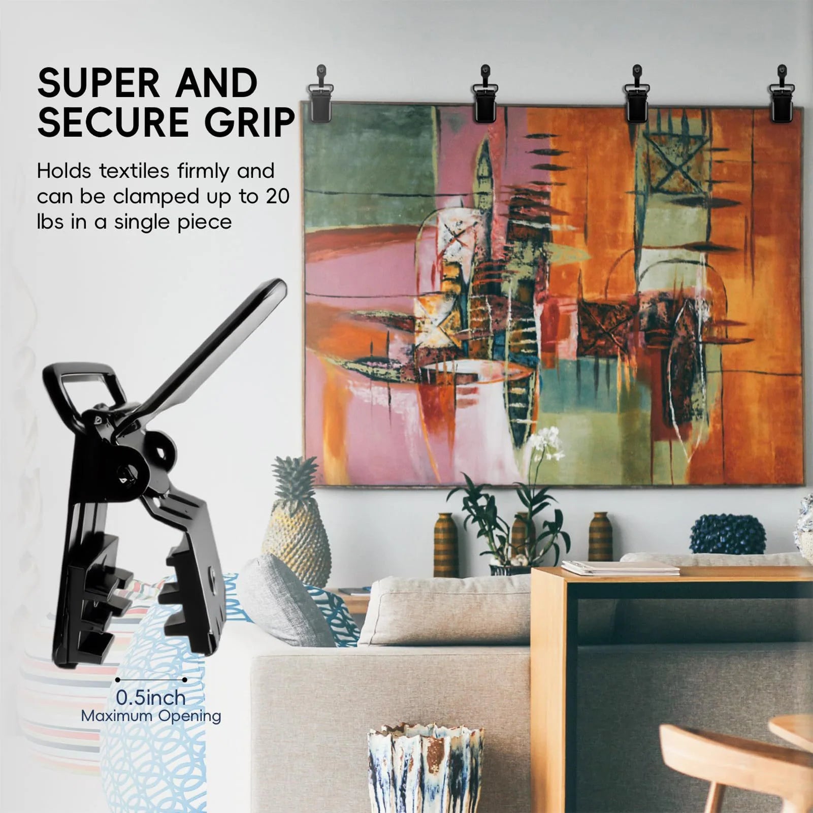 Metal Wall Textile Clips