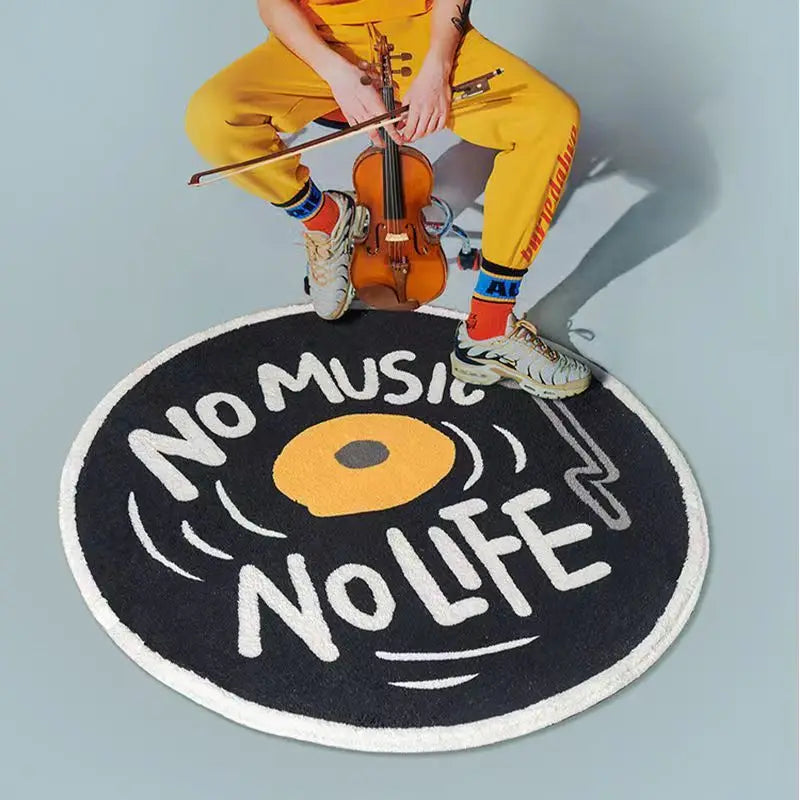 Retro CD Round Computer Chair Mat