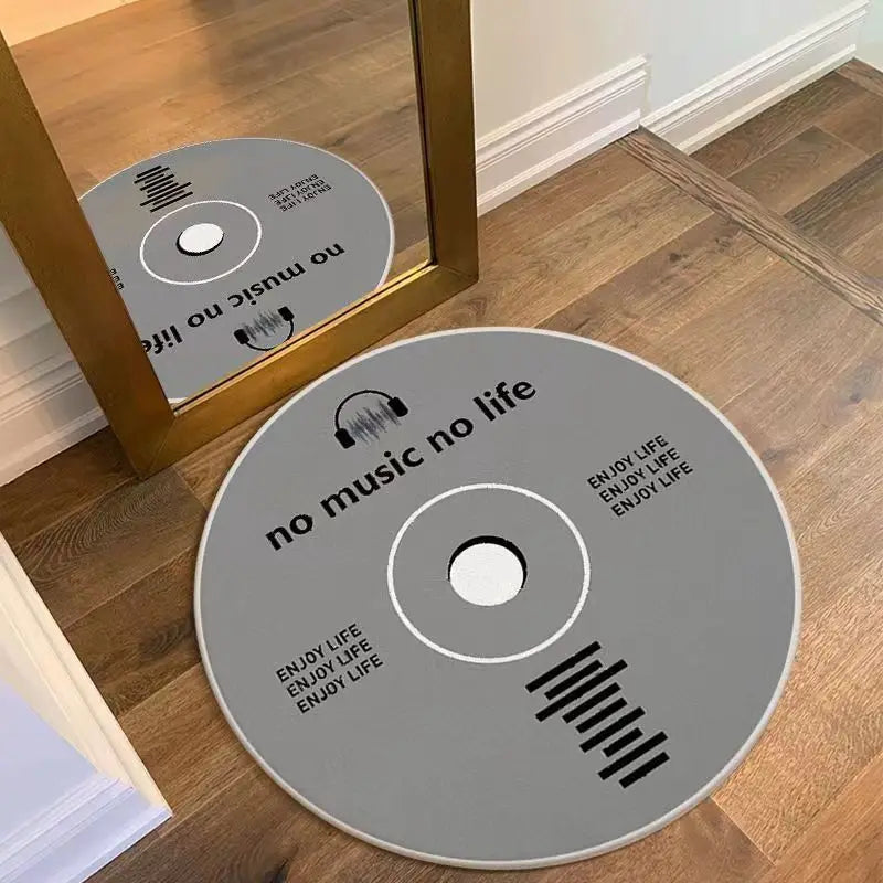 Retro CD Round Computer Chair Mat