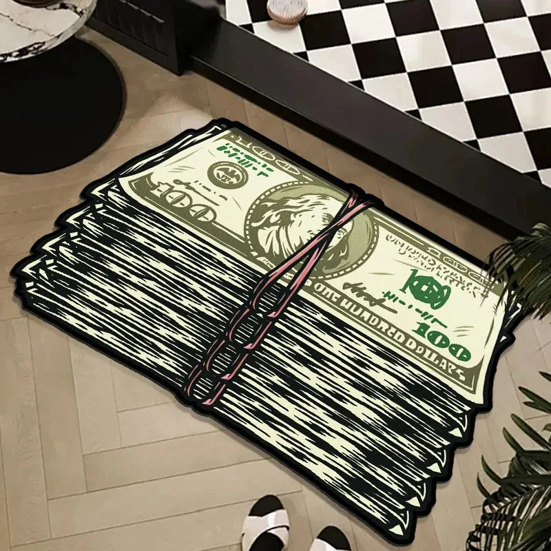US Dollar Plush Floor Mat