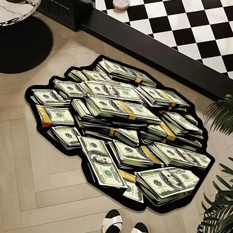 US Dollar Plush Floor Mat