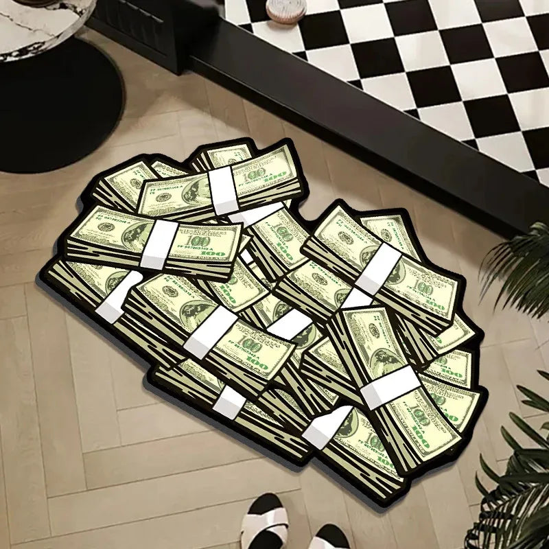 US Dollar Plush Floor Mat