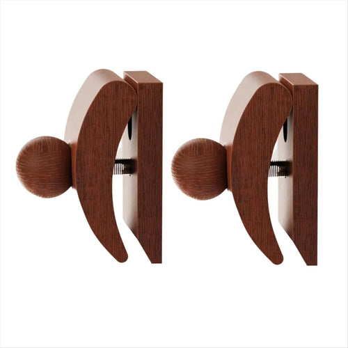 Dark Wooden Wall Textile Clips (2-Pack)