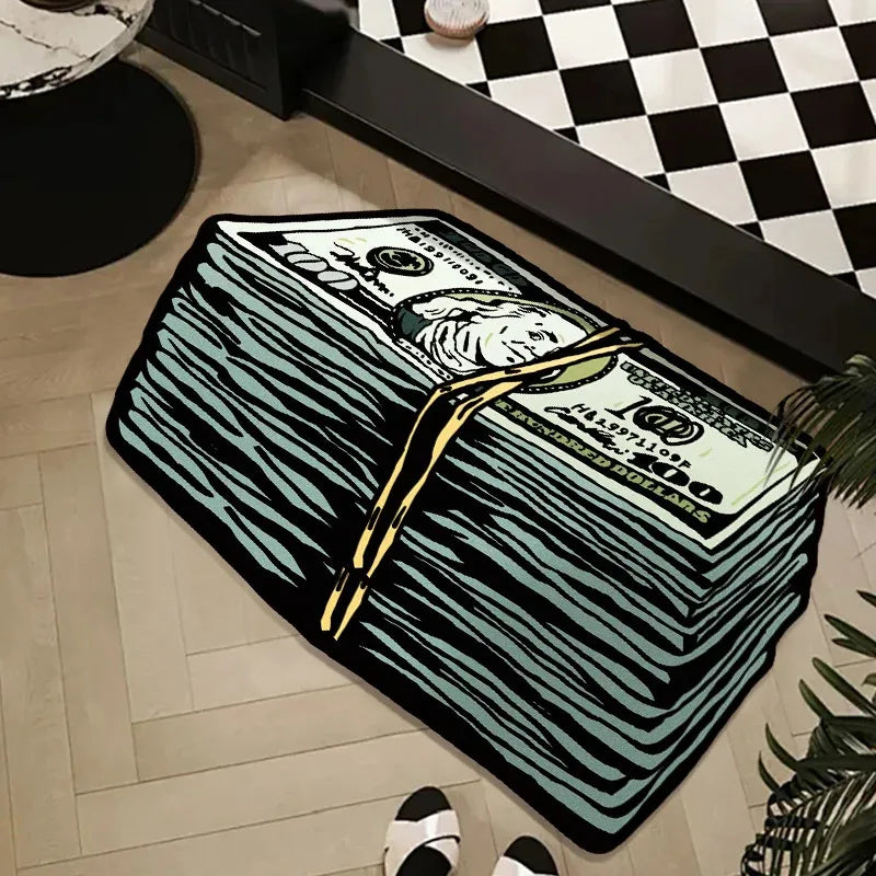 US Dollar Plush Floor Mat