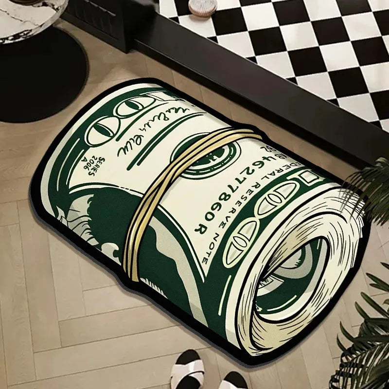 US Dollar Plush Floor Mat